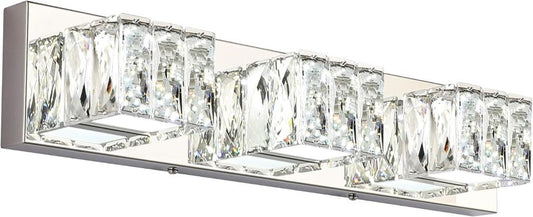 Crystal Bathroom Light Fixture-3 Lights